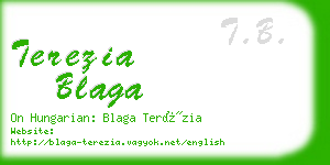 terezia blaga business card